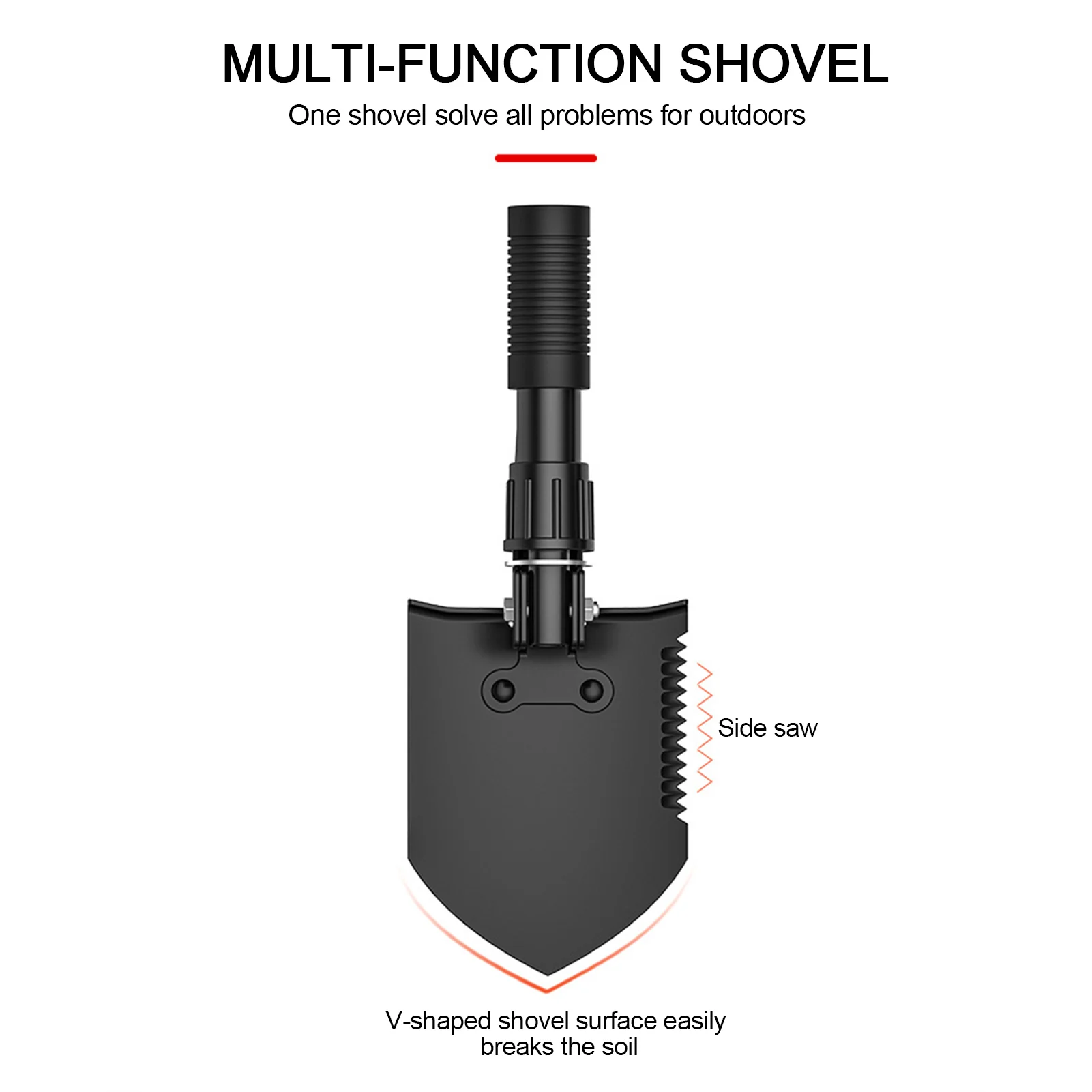 

Garden Multifunction Camping Shovel Survival Folding Shovels Military Tactical Shovel Hiking Outdoor Garden Hoe Digging Tool Kit