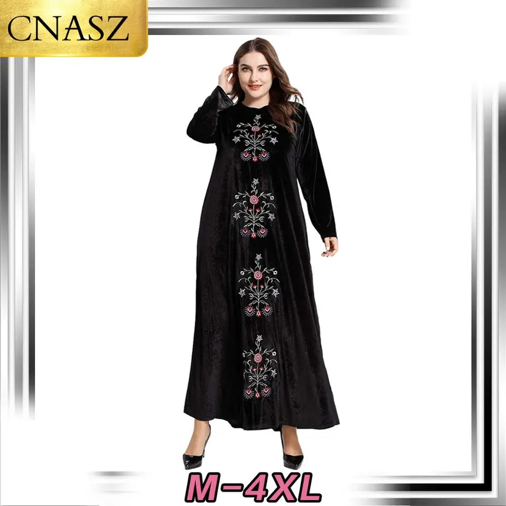 Мусульманское модное женское платье большого размера Дубай Ближний Восток