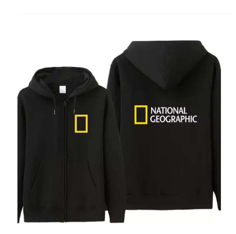 

2021 NEW National Geographic Channel Sweatshirt Men Fashion Coat Fleece Pullover Unisex Man National Geographic Sweatshirt