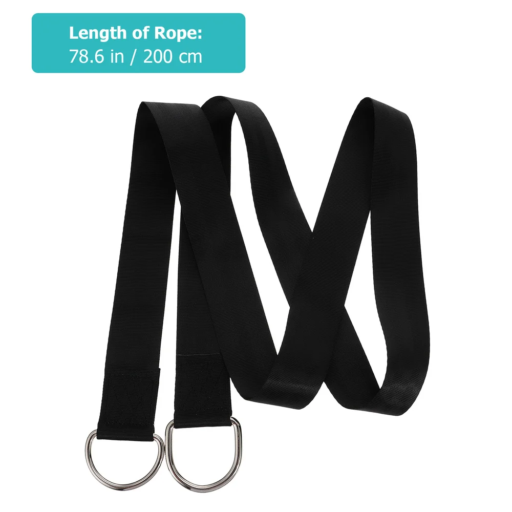 

1 Set Encrypted Polyesters Hammock Straps Hammock Binding Ropes (Black)
