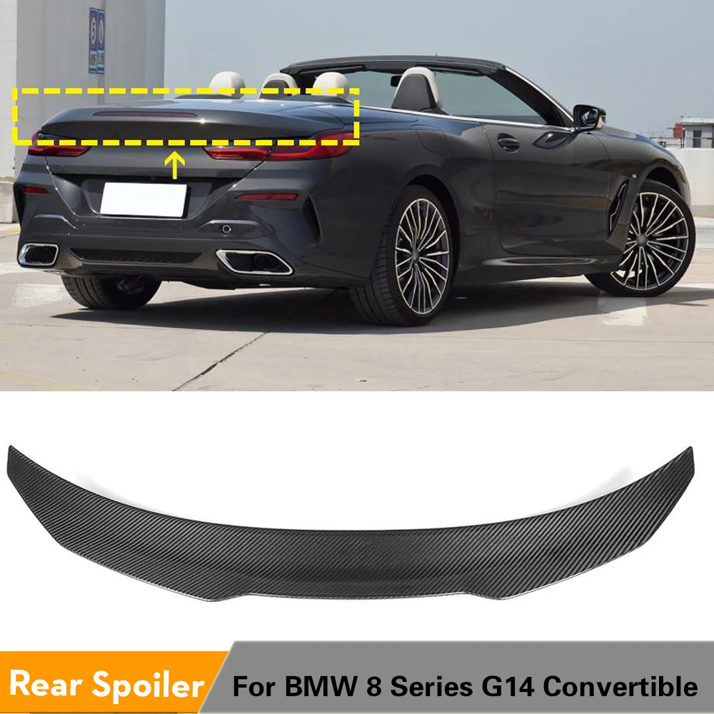 

Спойлер заднего багажника, крыла губ для BMW 8 серии G14 КАБРИОЛЕТ 2 двери 2018 - 2021 углеродное волокно задний багажник загрузки губ крыло спойлера