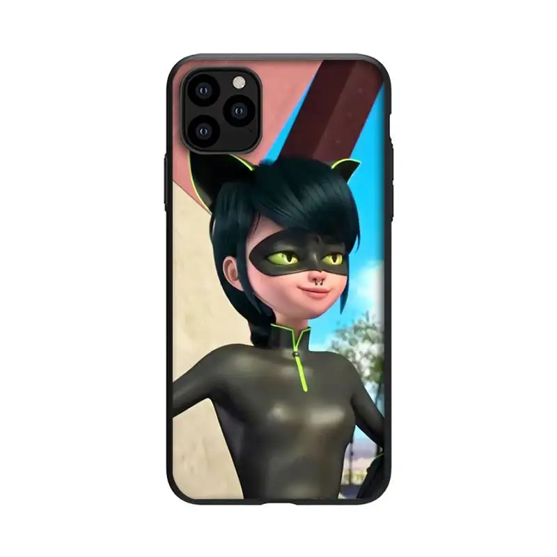 

Cartoon Lady-bug Phone Case For Black-Iphone 5s 6 6s 7 8 11 12 X Xs Xr Pro Plus Max Mini Fundas Cover