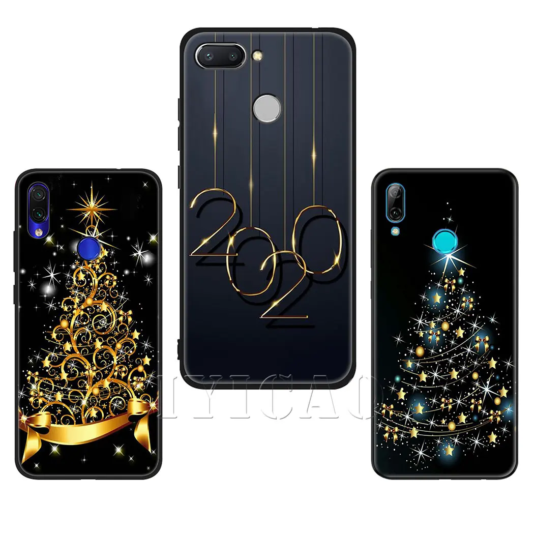 Рождественские и новогодние Новый год Мягкий силиконовый чехол для Xiaomi Redmi Go S2 K20 6