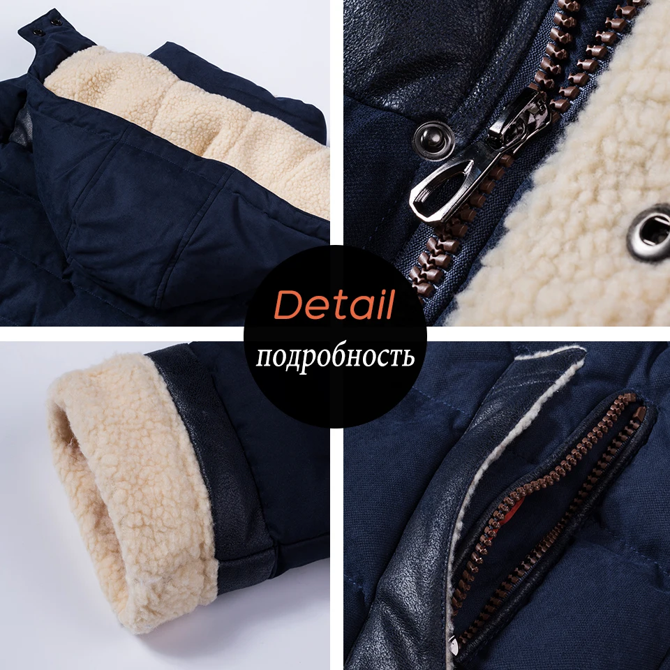 

TFU Men 2020 Winter Autumn New Thick Warm Fleece Hooded Parkas Jacket Coat Men Outwear Style Casual Waterproof Parka Jackets Men