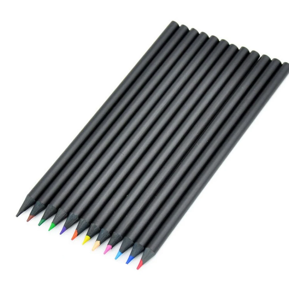 

12pcs/set Accessory School For Artists Wood Drawing Smooth Student Art Gift Portable Colored Pencils