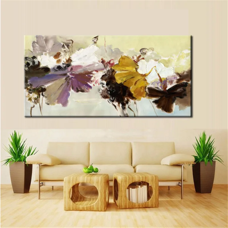 70x140cm-современная Абстрактная Картина на холсте настенная живопись плакат ручная