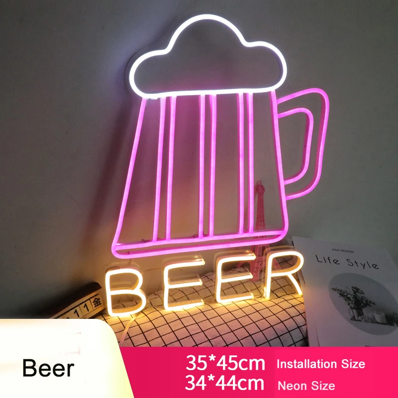 СВЕТОДИОДНЫЙ Бокал для коктейлей ручной работы пива|Неоновые лампы и трубки| |