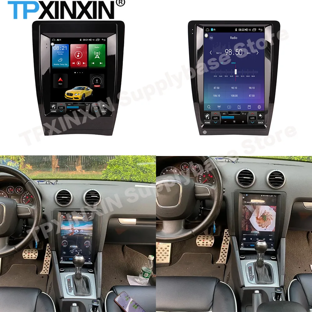 

8+256GB Tesla Carplay Radio Coche With Bluetooth Android 12 For Audi A3 2008 2009 2010 2011 2012 GPS Navi Automotive Multimedia