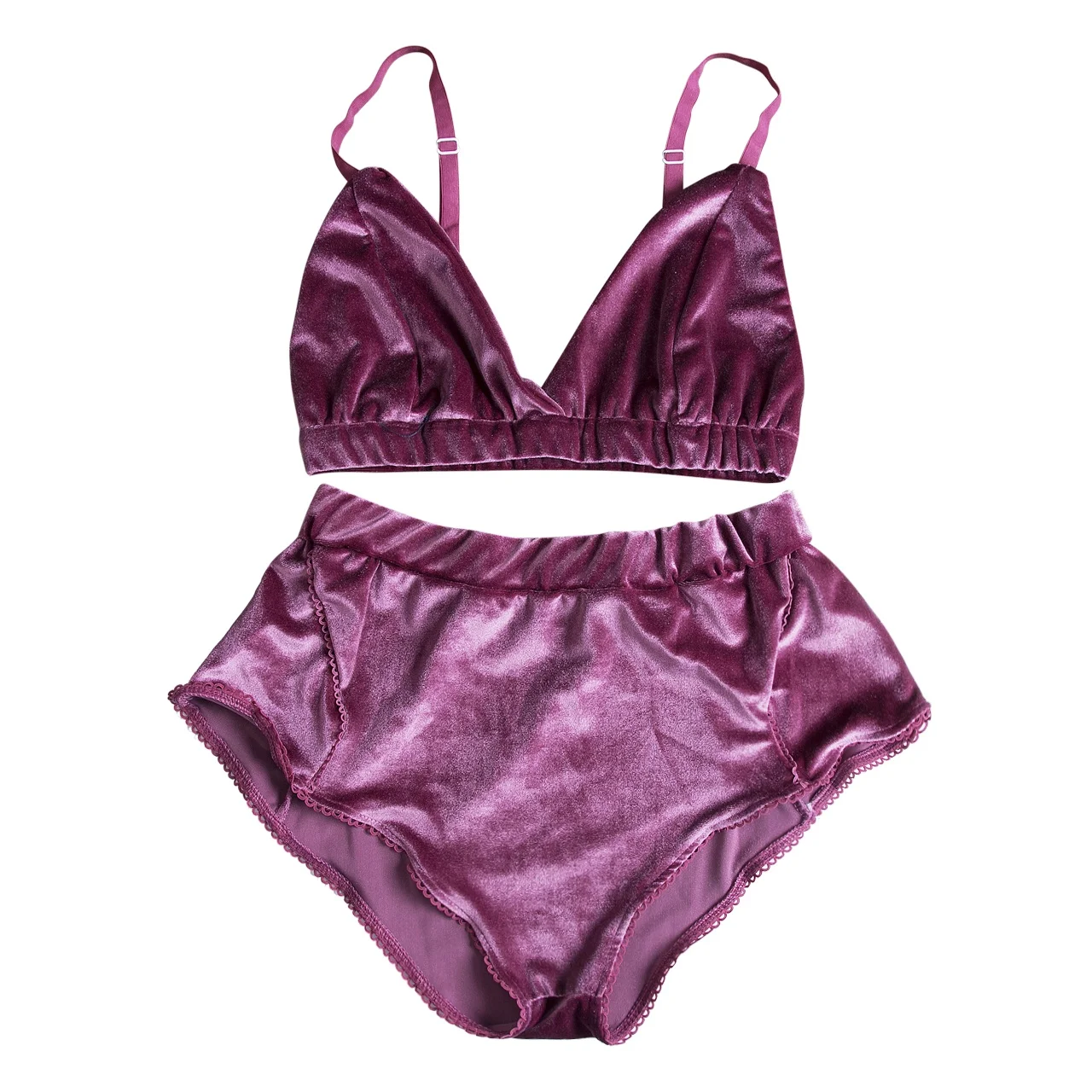 

Sexy Pajama Sets Women Girl Underwear Lingerie Bra Brief Set Ladies Solid V-neck High Elastic 2PCS Velvet Outfits