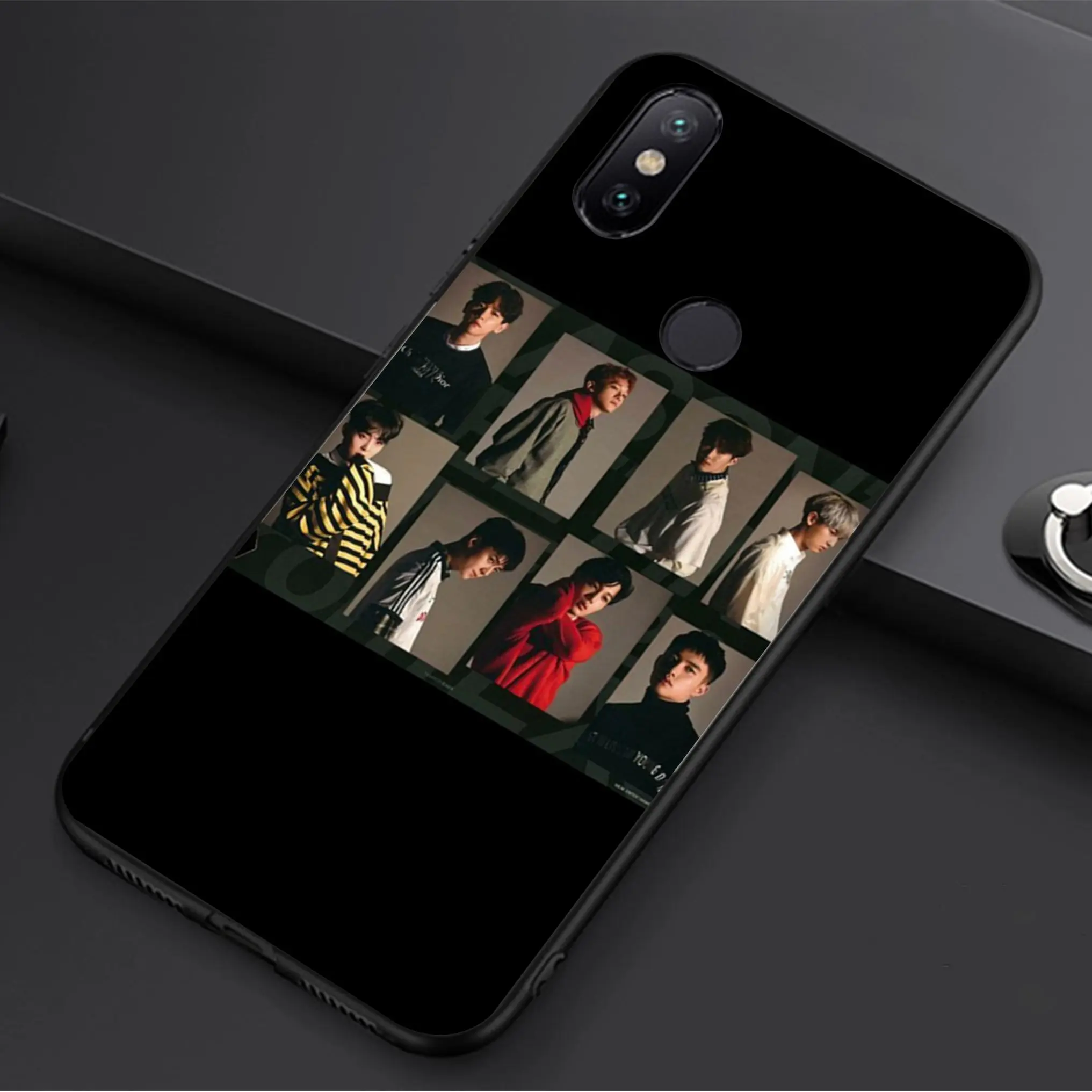 Черный мягкий чехол Kpop exo для телефона Redmi 8 K20 Note4 Note5 5A 7 Note6 8pro оболочка чехлы