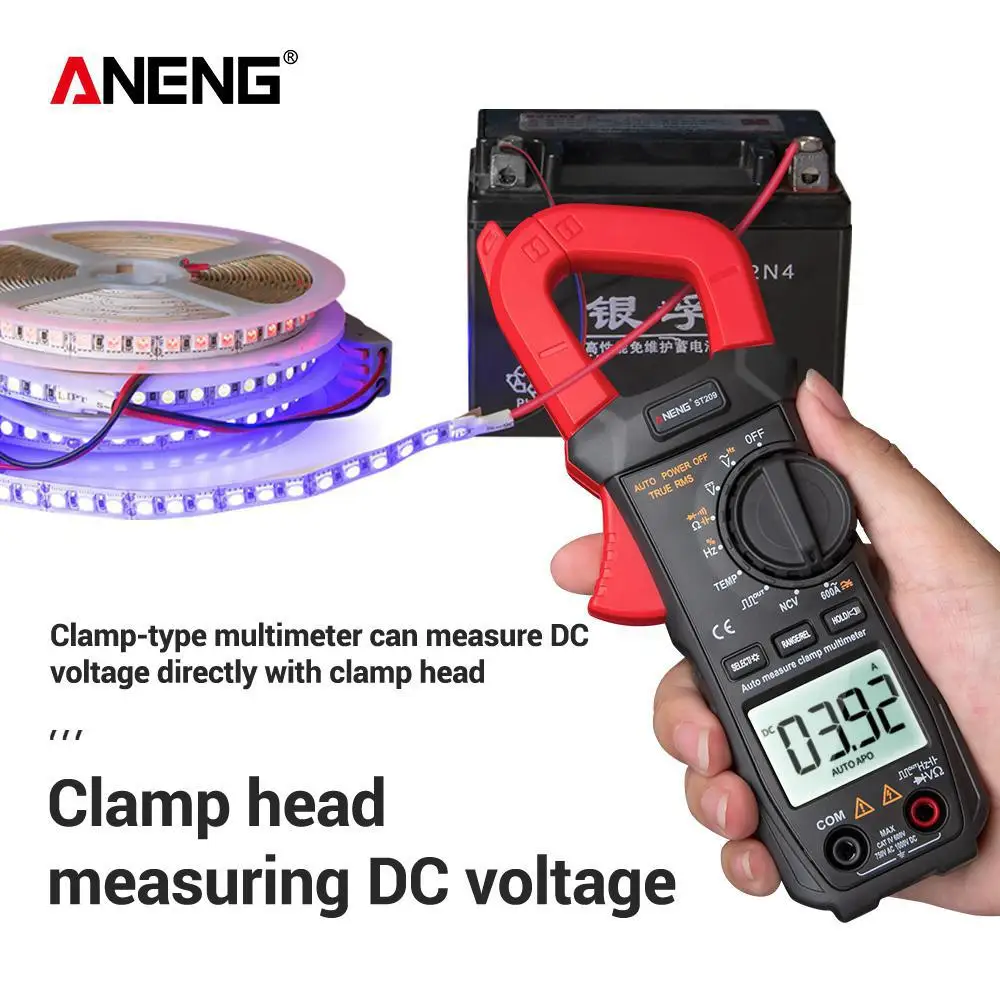 ANENG ST209 цифровой мультиметр с зажимом 6000 отсчетов True RMS Mini Amp DC/AC клещи вольтметр 400