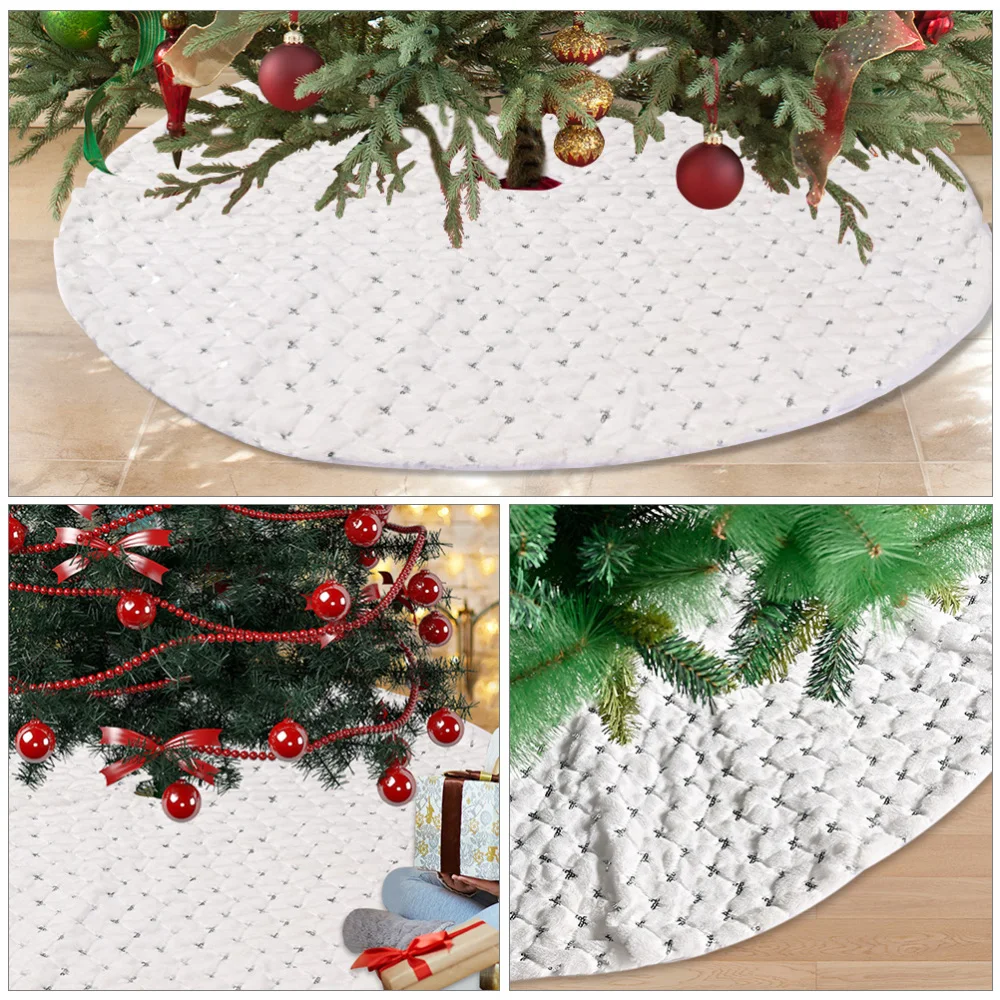 

1pc Creative Christmas Tree Skirt Adornment Festival Decor Xmas Tree Mat Apron