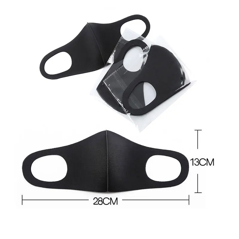 Корейская маска для лица с губкой 3 шт. моющаяся Пылезащитная многоразовая