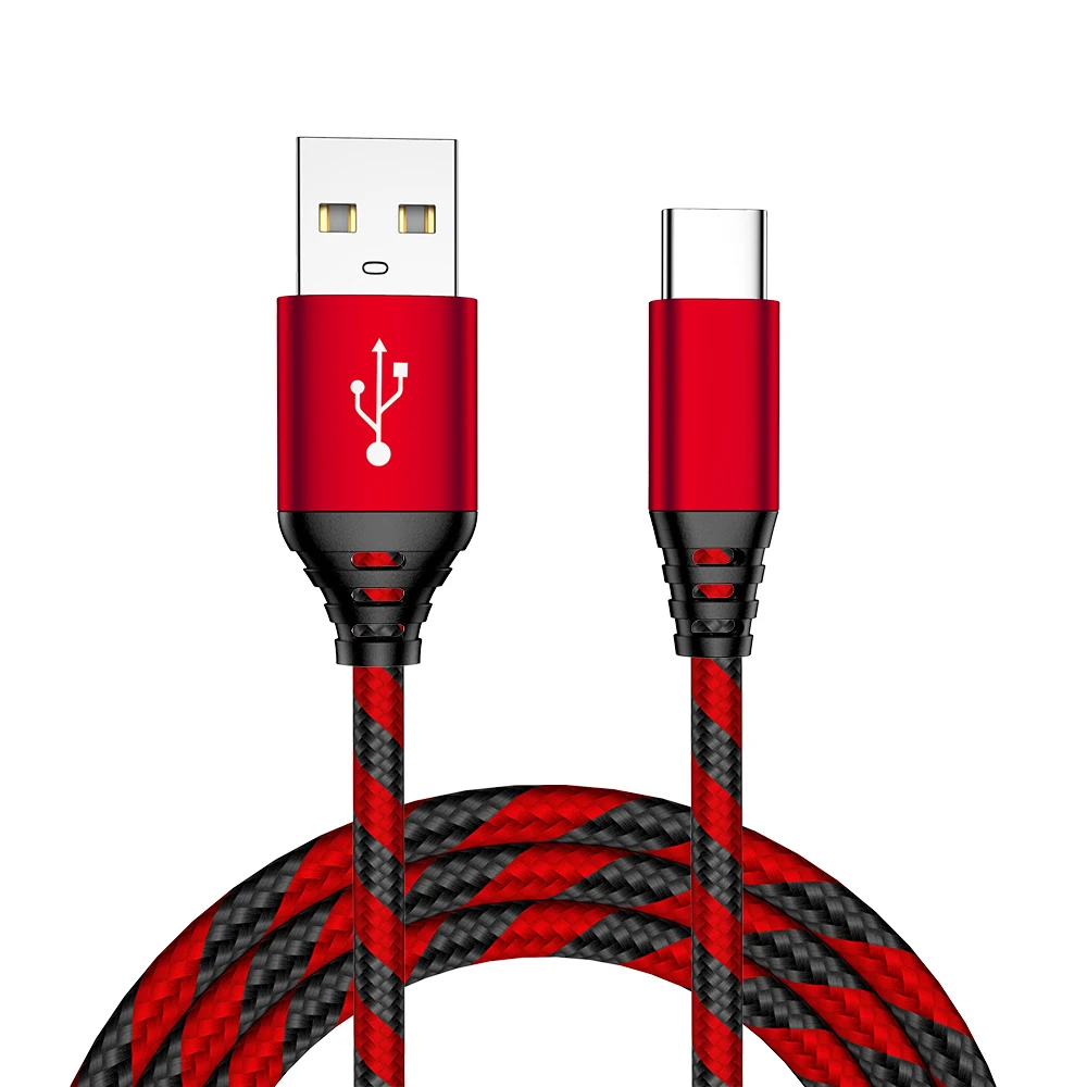 AFY usb type C кабель зарядный провод для samsung note 10 S10 A50 hauwei mate 30 pro Синхронизация данных быстрое зарядное устройство USB-C мобильного телефона - Цвет: Red