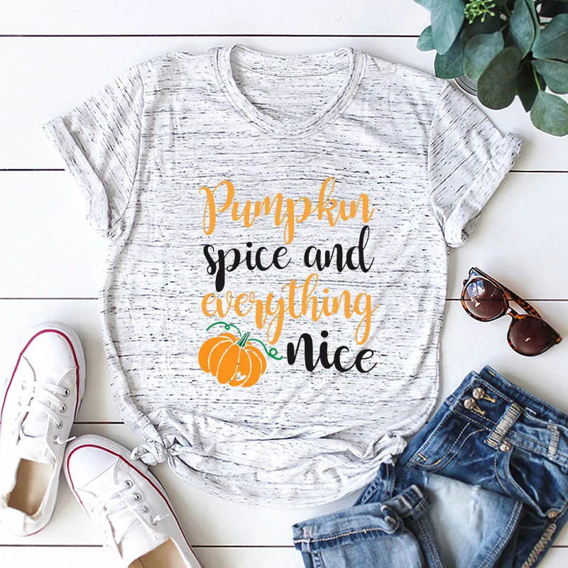 

Pumpkin Shirts Women Plus Size Christmas Tshirt Girls Thanksgiving Top Funny T 2018 Pink Streetwear Korean Clothes