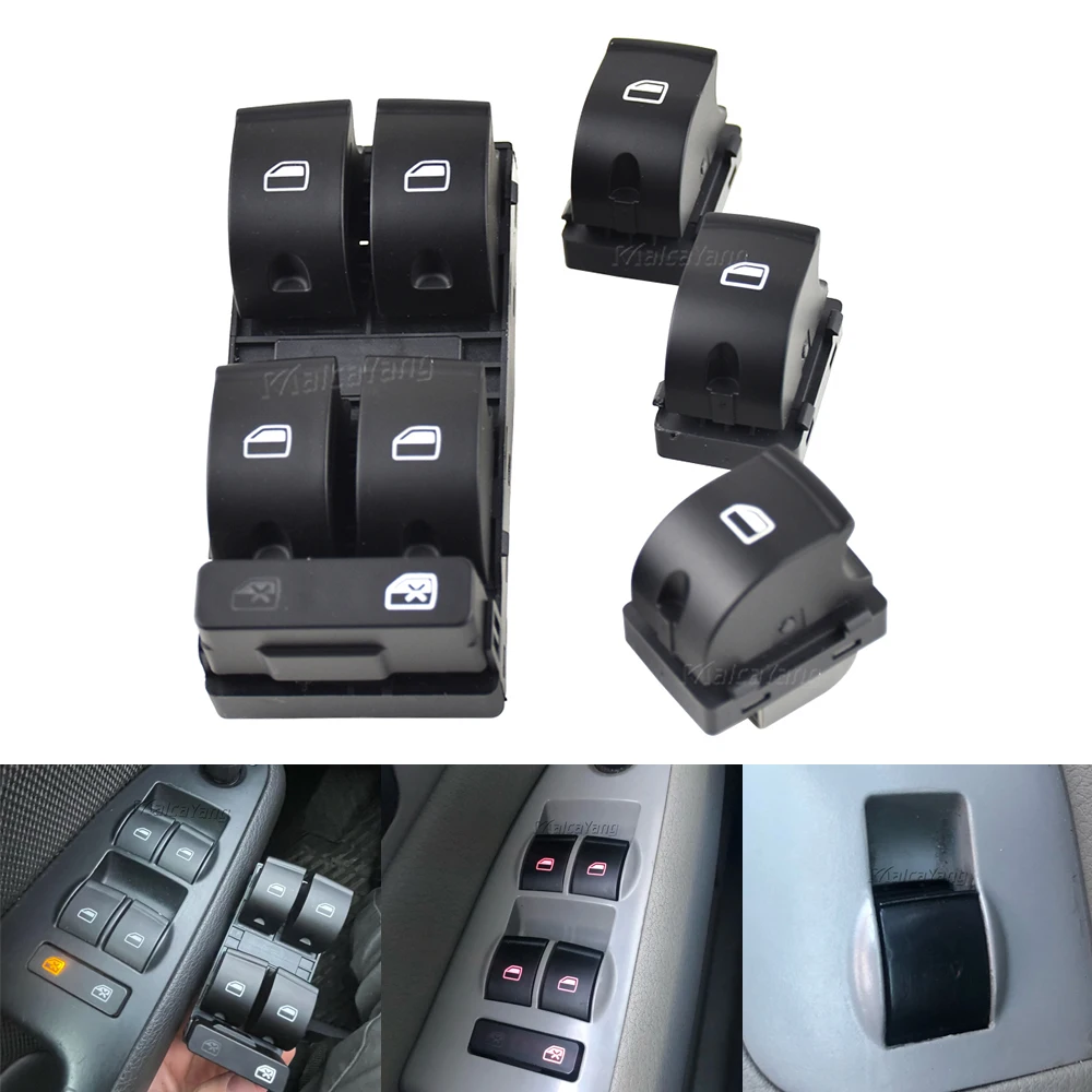 

Автомобильный переключатель стеклоподъемника 8E0959851B для Audi A4 S4 B6 2003- B7 SEAT Exeo 8E0959851 8E0959855