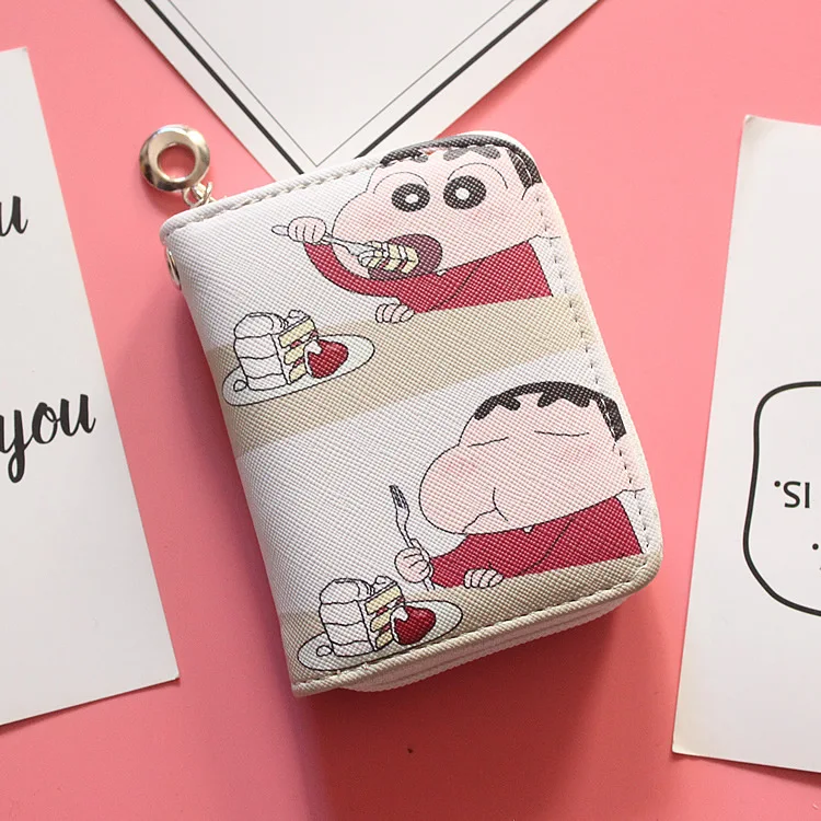 Миниатюрные кошельки Crayon Shinchan с принтом кошелек для мелочи вместительный клатч