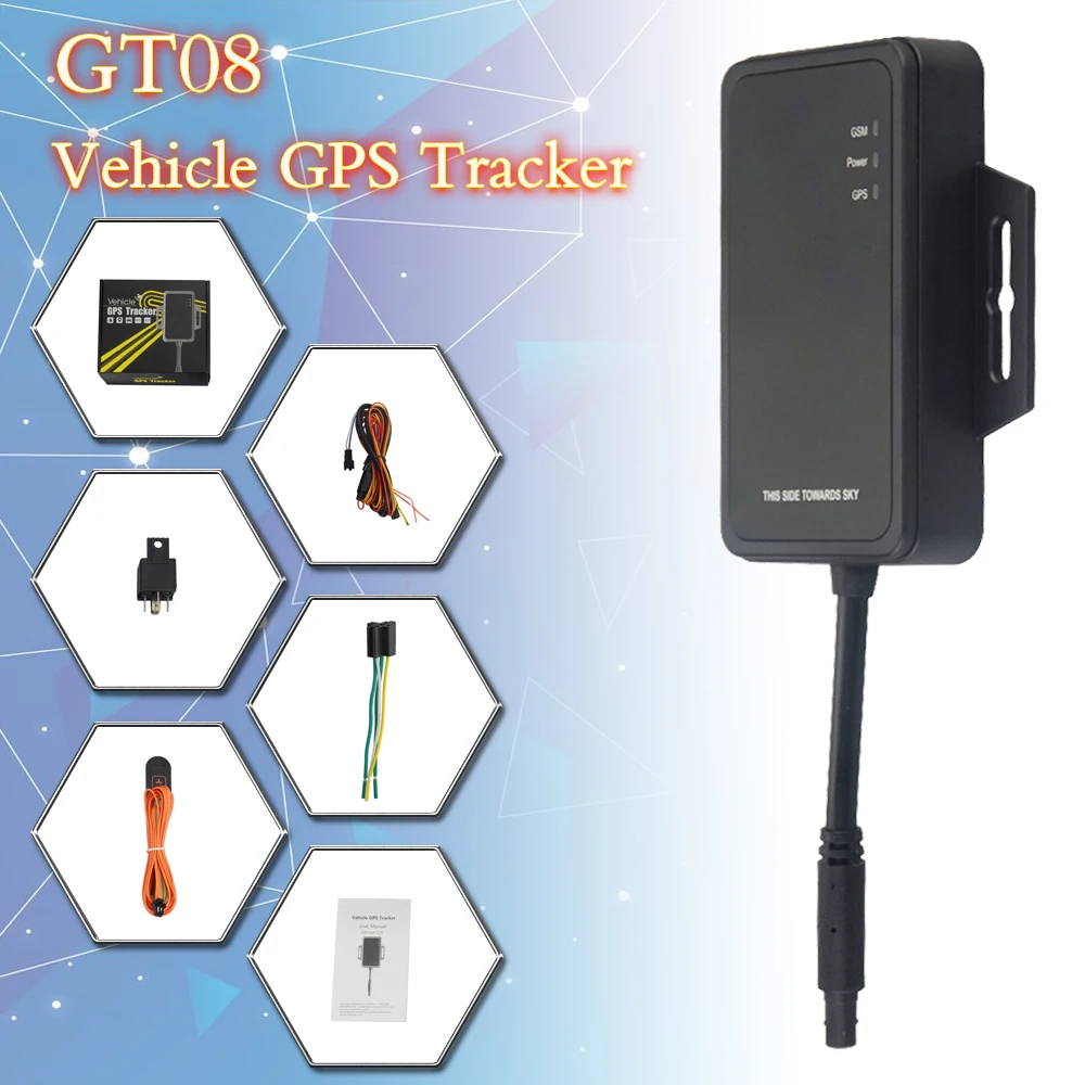 Водонепроницаемый GPS трекер Concox GT08 автомобильный вибрационная сигнализация