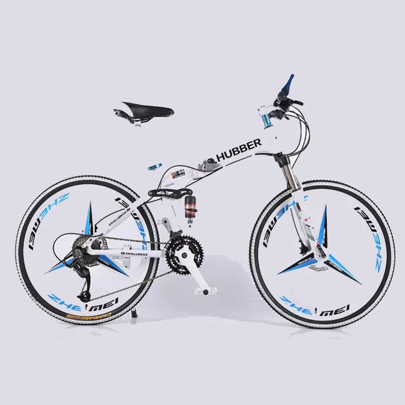 Складной горный велосипед с двойной амортизацией рама из алюминиевого сплава