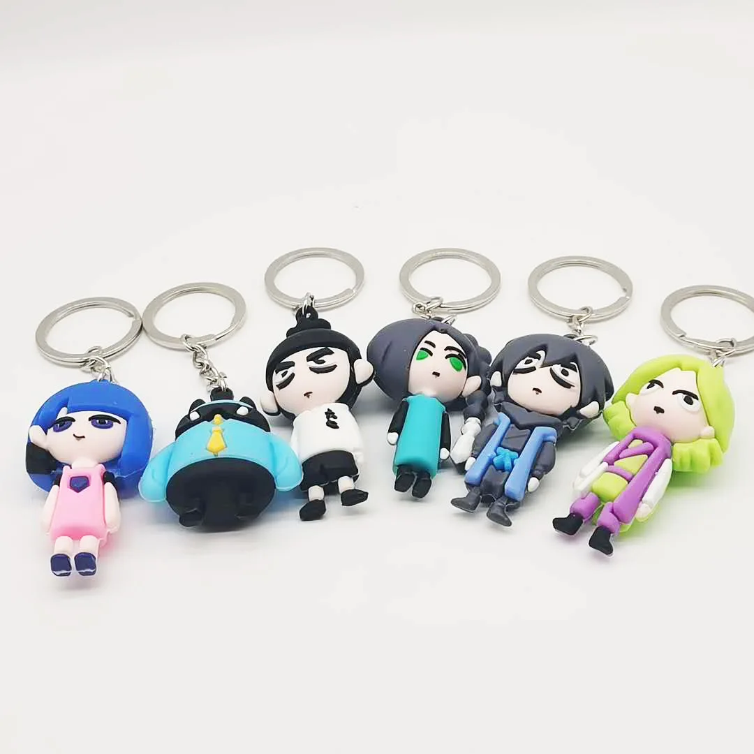 

2021 Creative Classic Cartoon Scissor Seven Key Chain Fashion Couple Backpack Keyring Cute Car Keychains Gift For Woman Man