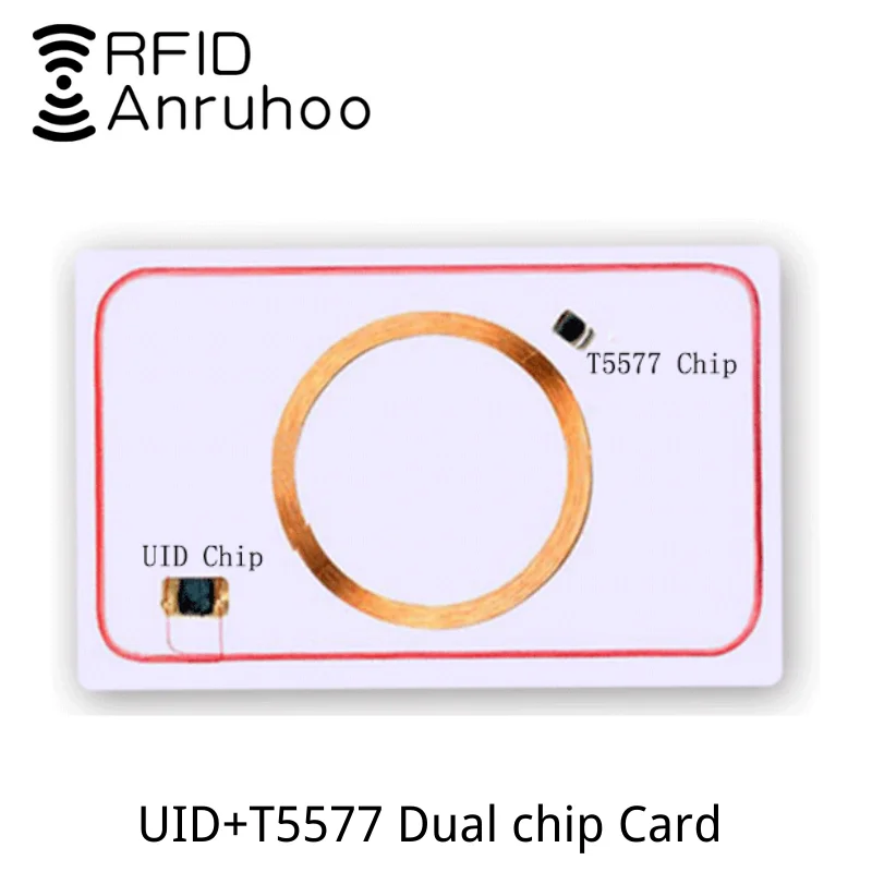 5 шт. RFID смарт чипы с двумя ЧИПАМИ белая карта идентификатор пользователя 5577