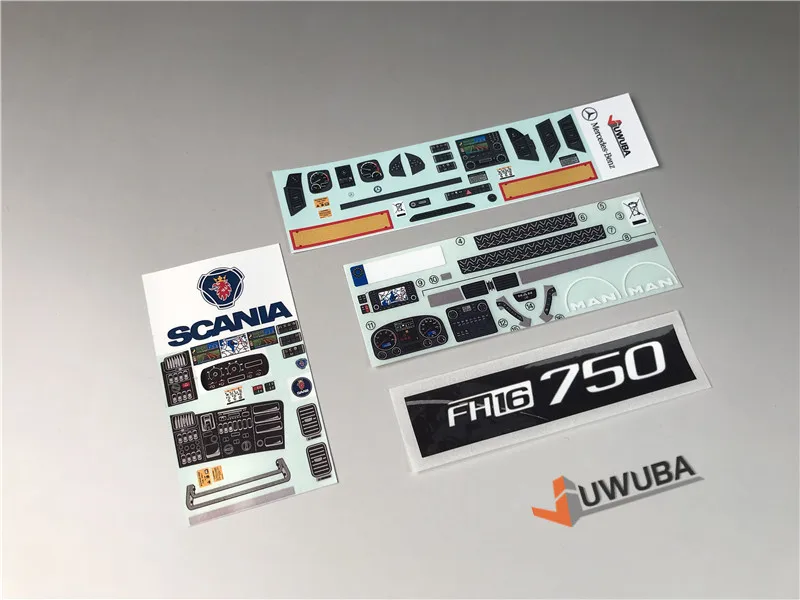 Наклейка/наклейки для интерьера 1/14 Тамия SCANIAA V8 R620 R470 R730 трактор грузовик RC