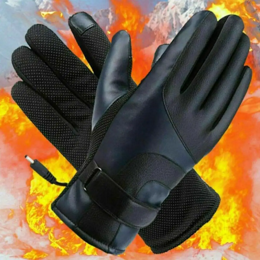 

Winter Gloves Electric Heated Gloves Waterproof Windproof Cycling Warm Heating Screen USB Powered Heated Gloves Christmas Gift