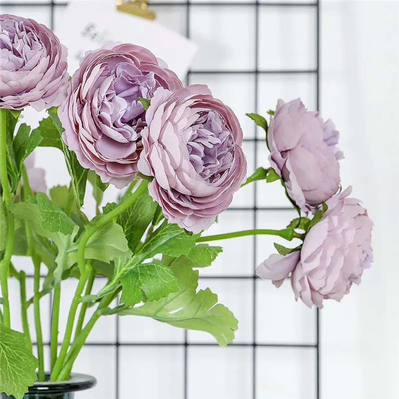 Искусственная шелковая искусственная Западная роза цветок пион Свадебный букет