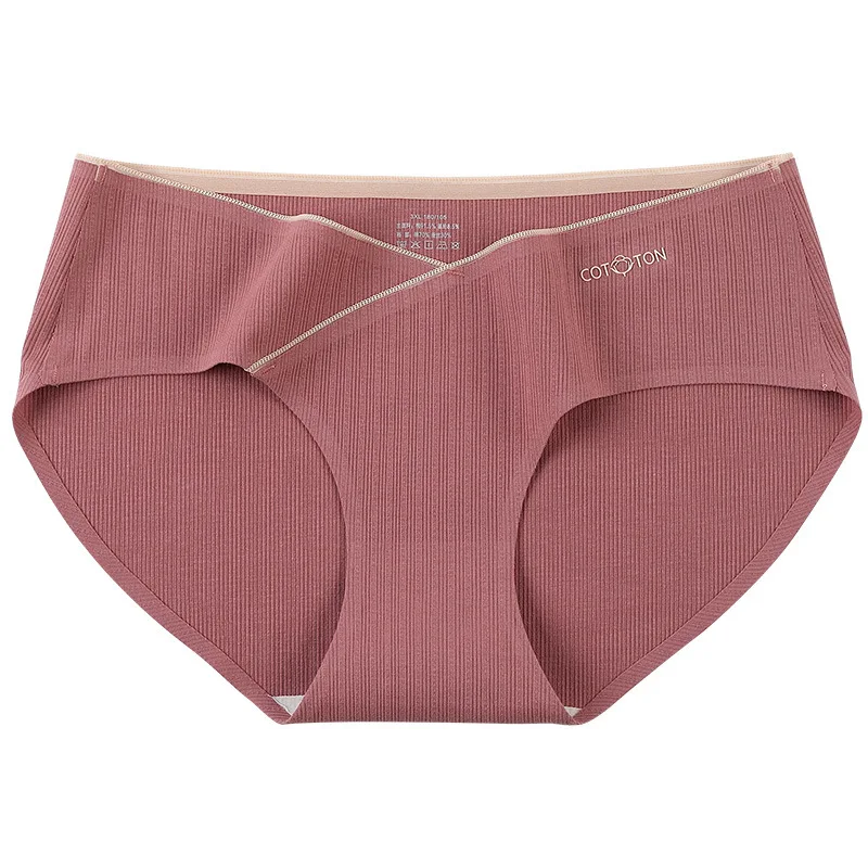 

M~4XL Jacquard Cotton Low Waist Belly Maternity Panties Plus Size Seamless Underwear For Pregnant Women Ladies Pregnancy Briefs