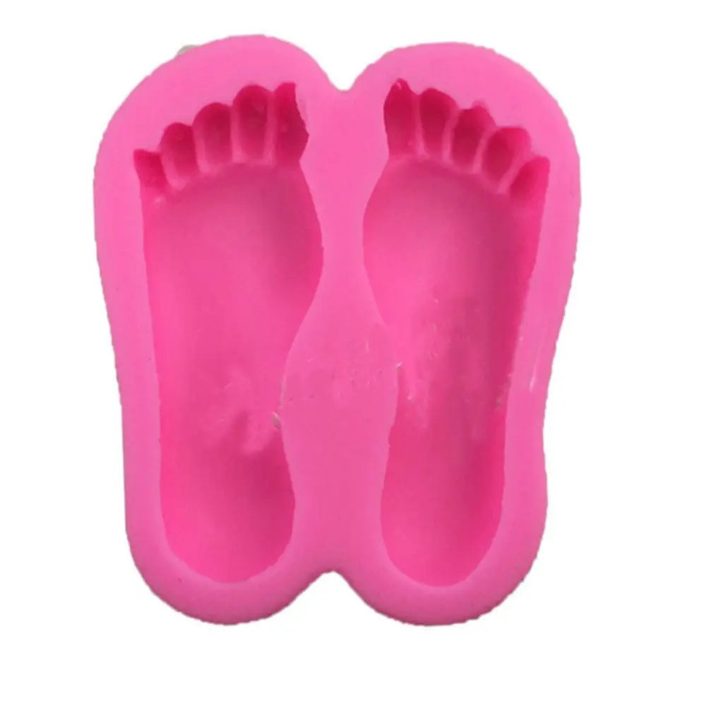 Новый 3D Baby Shower ноги силиконовые штамповый торт декоративные Декор сахар резинка