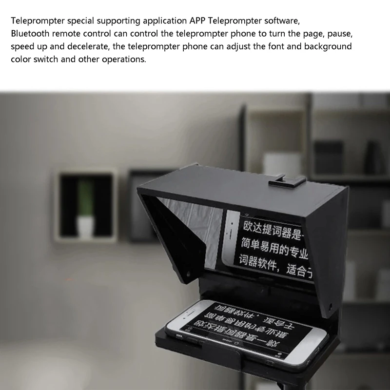 

Teleprompter Phone/DSLR Camera Recording Portable Inscriber Mobile Teleprompter with Remote Control for Phone