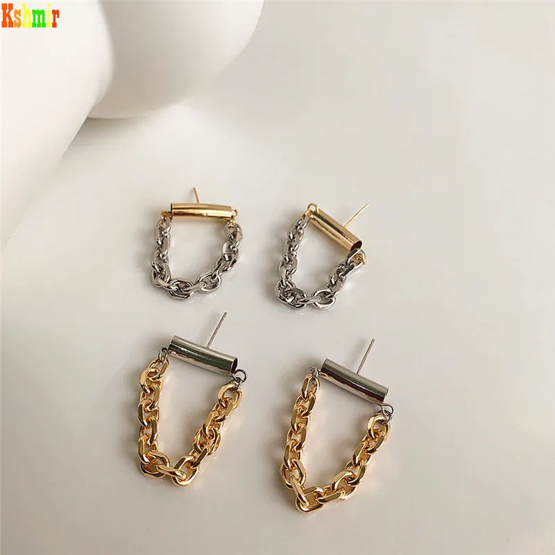 

Kshmir New chain tassel earrings female S925 pin simple retro earrings design earrings 2020