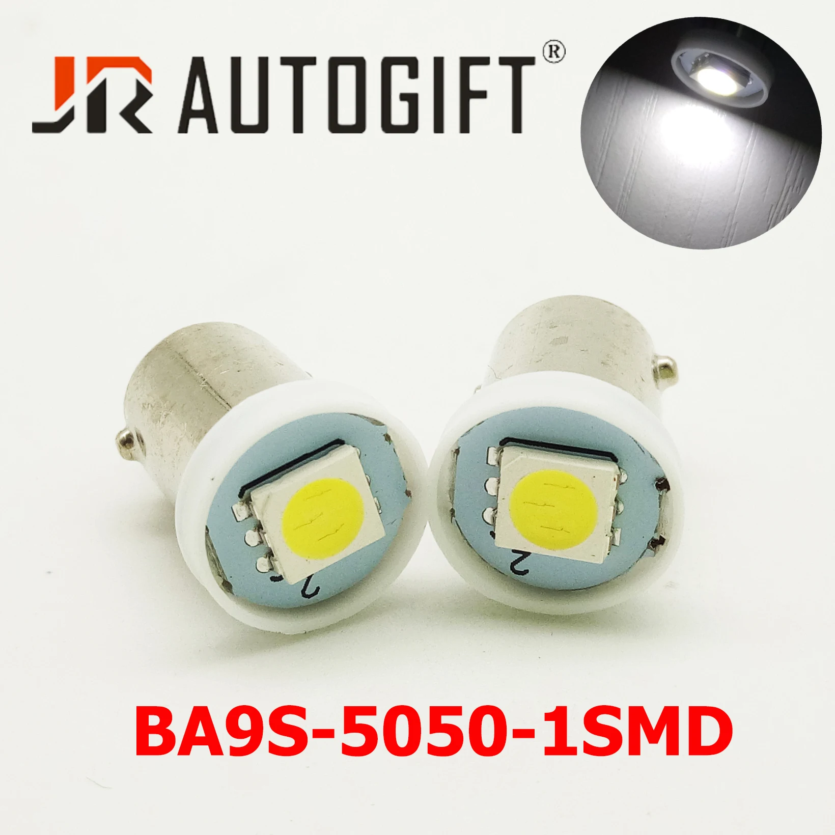 10 шт. BA9S 5050 1SMD 1 светодиодный T4W белый/синий/красный/желтый/зеленый 12/24 В ные лампы