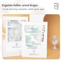 paul rubens greeting card set 300g 100 cotton 4pcs glitter watercolor card paper with envelope postcards for gifts art supplies