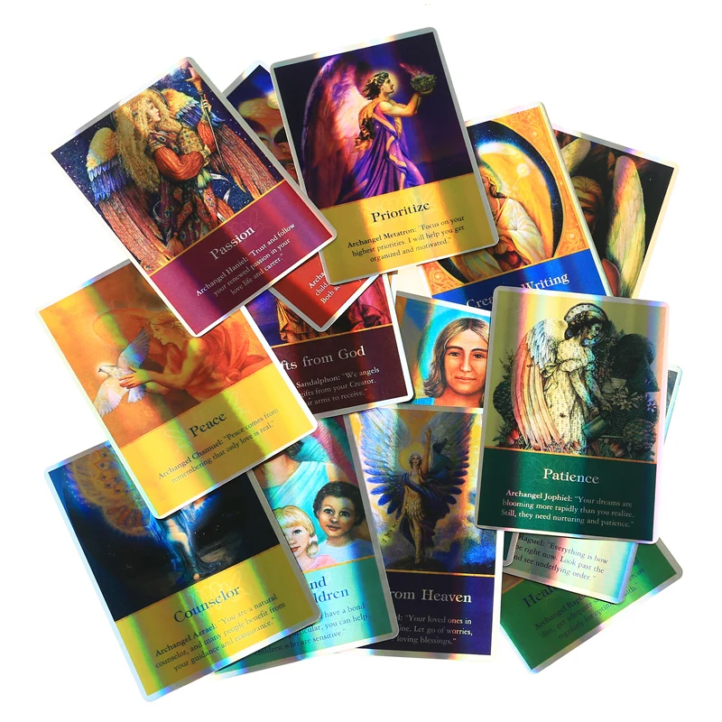 

The Oracle Of Archangel Holographic Tarot Deck Board Games Divination For Adults And Children Funny Dobble Playing Cards