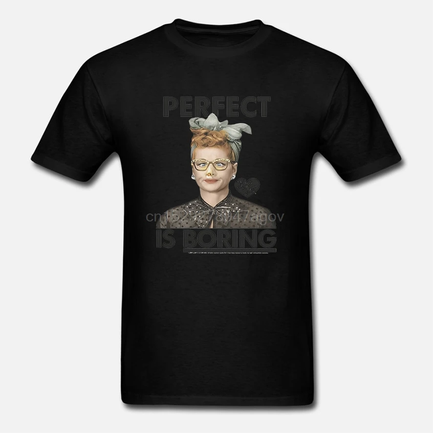 Лицензированная футболка с надписью I Love Люси Perfect Is Boring для взрослых классная
