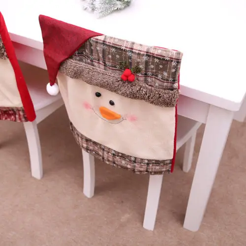 2019 1Pcs Christmas Chair Cover Santa Claus Snowman Decorations for Home Back | Дом и сад