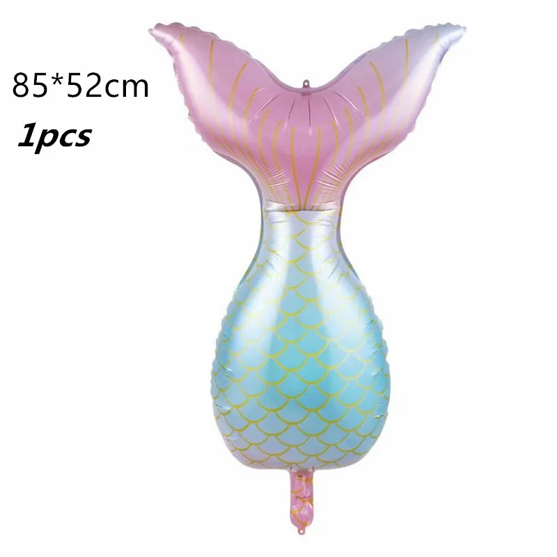 1pcs foil balloon 10 шт. Русалочка бумажная Конфета попкорн Подарочная коробка Висячие десертные сумки подарки для девочек на свадьбу День рождения вечерние украшения Русалочки - Цвет: 1pcs foil balloon
