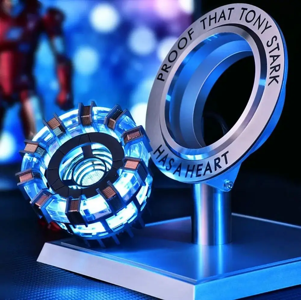 Reator de Arco de Coração de Ferro Modelo de Ação Modelo de Homem Lâmpada de Peito Tony Stark Led Mk1 – Mk2 Peças Diy Brinquedos Montados 1:1 Usb Luz