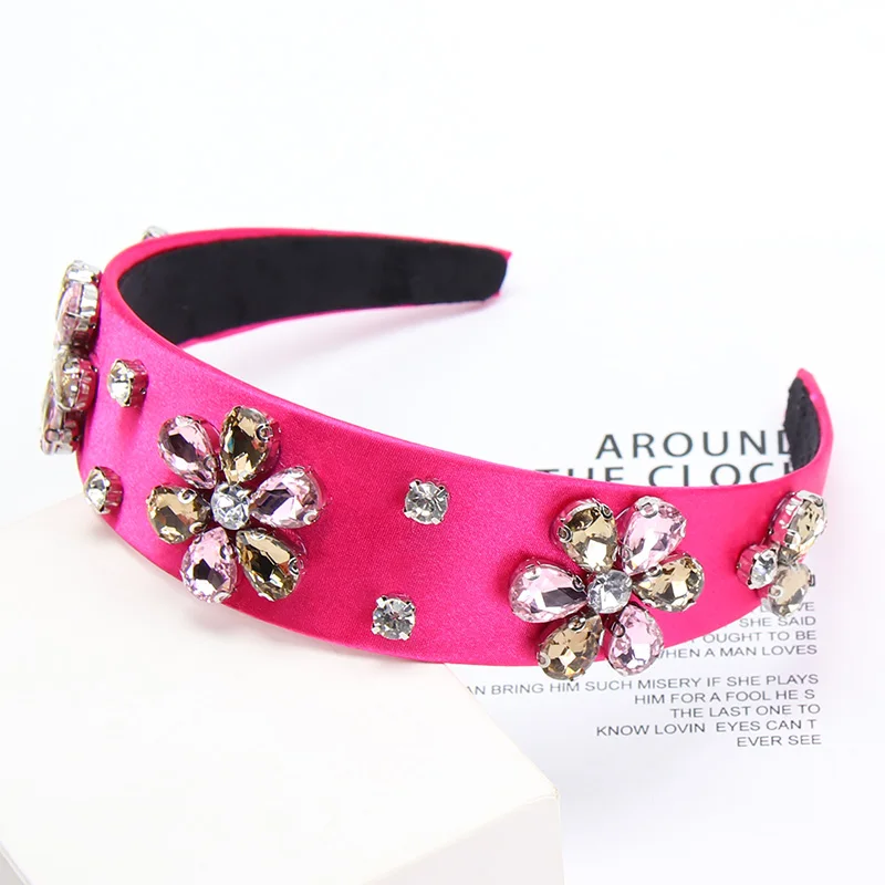 CN Fashion Baroque Rhinestone Hairband Women Luxurious Crystal Diamond Headbands Wide bezel For Girls Hair Band Accessories |
