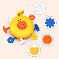 infant and young childrens finger push and push music cartoon fun rotating rattle baby bathing water toy