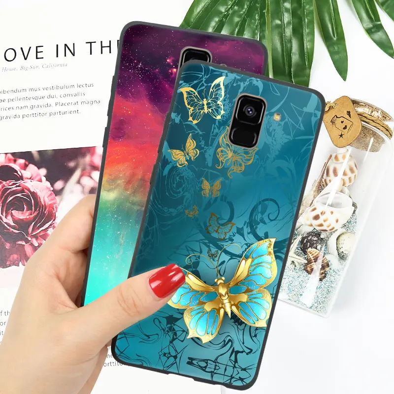Чехол для samsung J4 Plus чехол Galaxy J6 плюс J3 J5 J7 чехол Крышка Глянцевая блестящая Coque