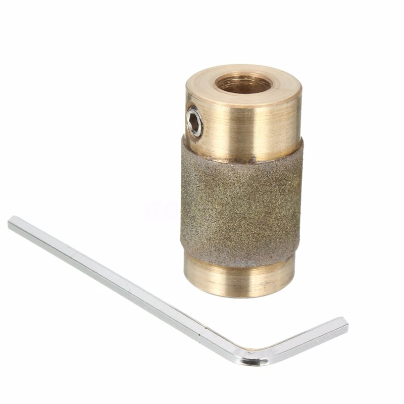 

3Pcs Grinder Head 1 Inch 3/4 Inch 1/4 Inch Brass Core Standard Grit Stained Glass Grinder Bit Head for Glass Stone