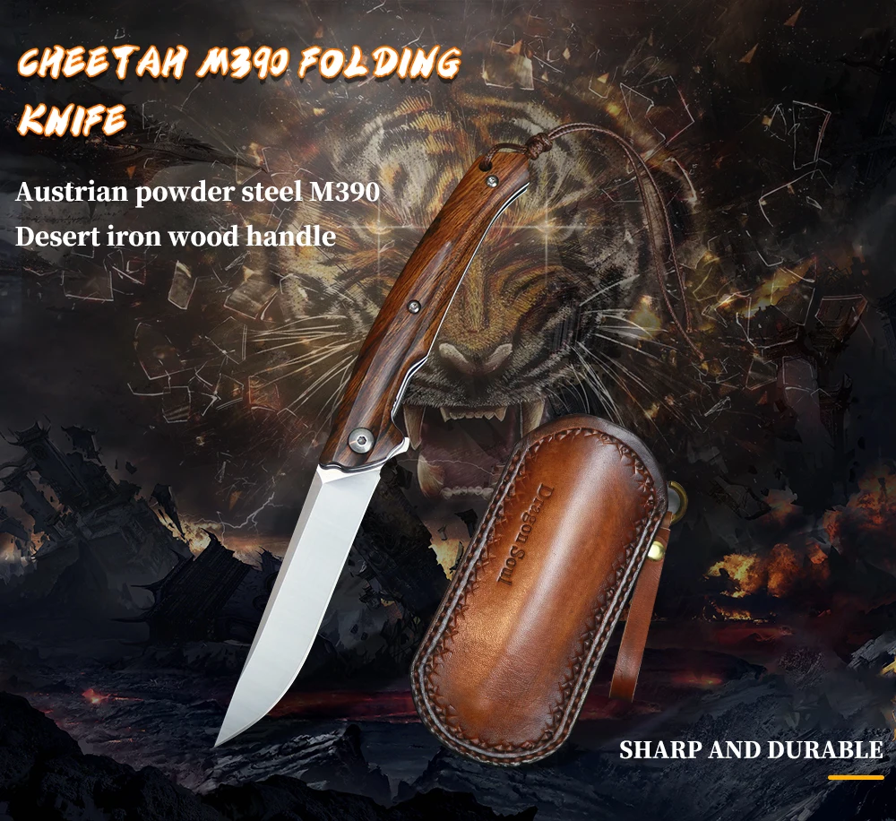 

Стальной складной нож M390 для самообороны, инструмент для повседневного использования, тактический нож для выживания, складной охотничий но...