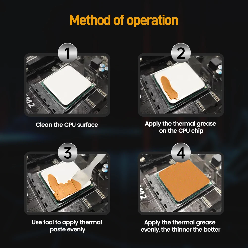 Термопаста AMPCOM силиконовая охлаждающая паста высокая теплопроводность для