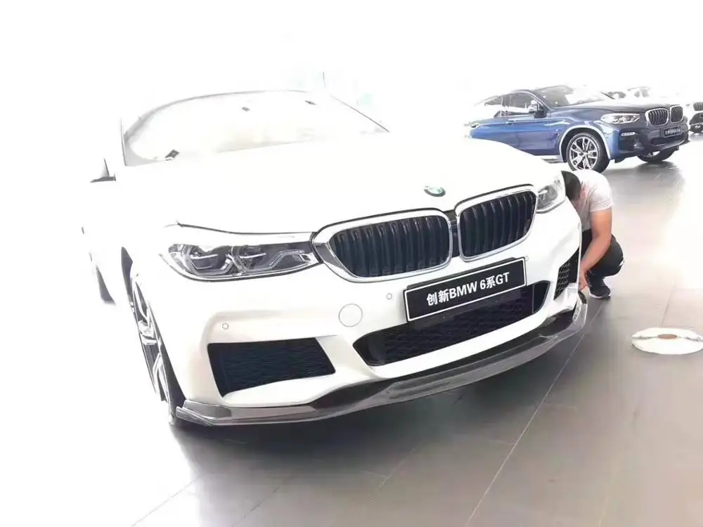 Автомобильный диффузор для переднего бампера из углеродного волокна подходит BMW