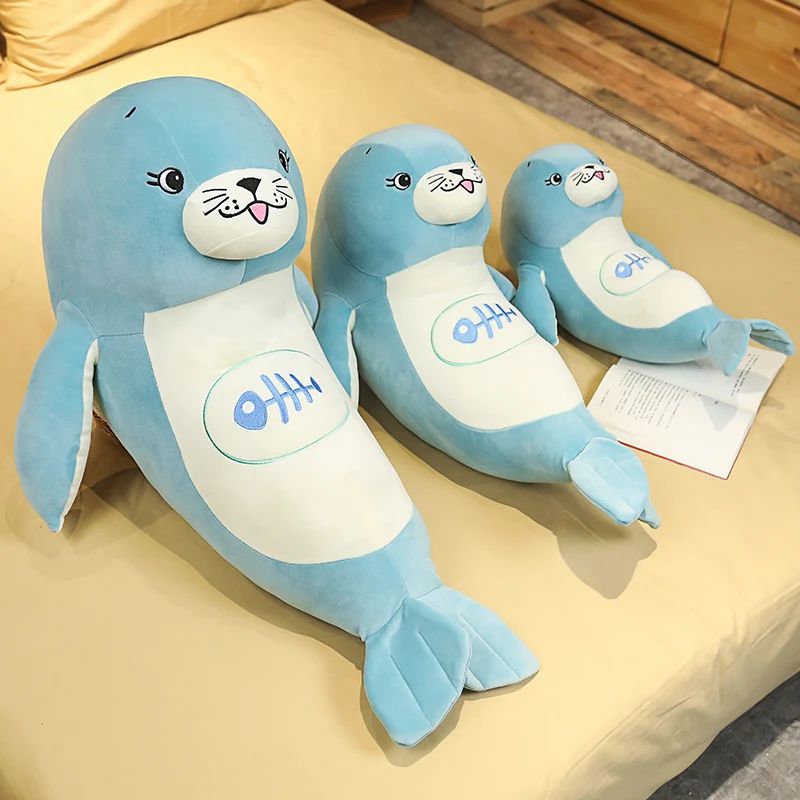 

New Super soft 50-80cm Soft Sea Lion Plush Toys Sea World Animal Seal Plush Stuffed Doll Baby Sleeping Pillow Kids Girls Gifts