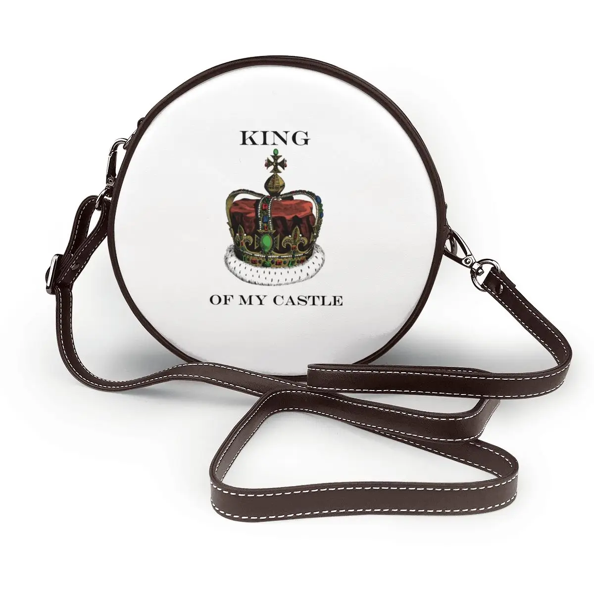 

Сумка через плечо в стиле ретро, круглая кожаная сумка для работы, женский кошелек