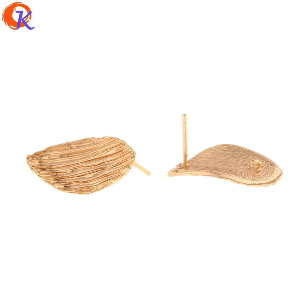 

Cordial Design 30Pcs 12*22MM Jewelry Accessories/Hand Made/Leaf Shape/Genuine Gold Plating/DIY Making/Copper/Earrings Stud