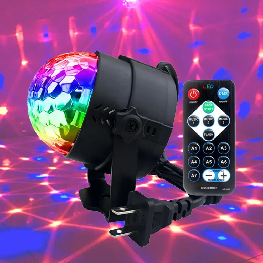 Mini Remote Control Magic Ball LED Stage Light Party Disco Club Lamp Xmas Decor for KTV/disco/bar colorful light Stage effect Gl  - buy with discount